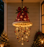 Lighted Santa Hat Hanging Chandelier