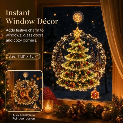 Lighted Christmas Window Decoration