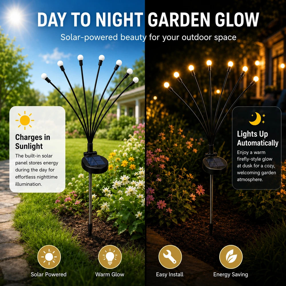 Solar Powered Firefly Garden Lights