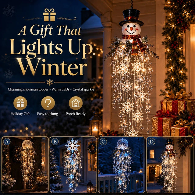 Hanging Snowflake Crystal LED Light