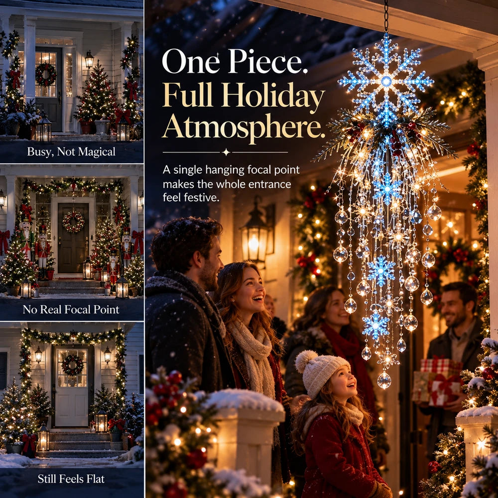 Hanging Snowflake Crystal LED Light