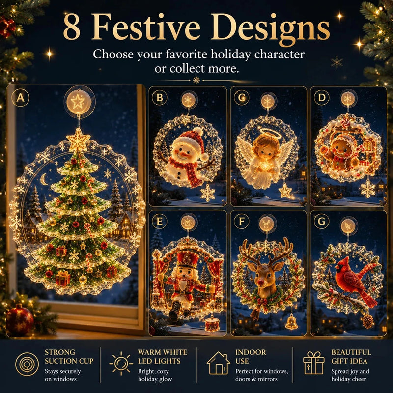 Lighted Christmas Window Decoration