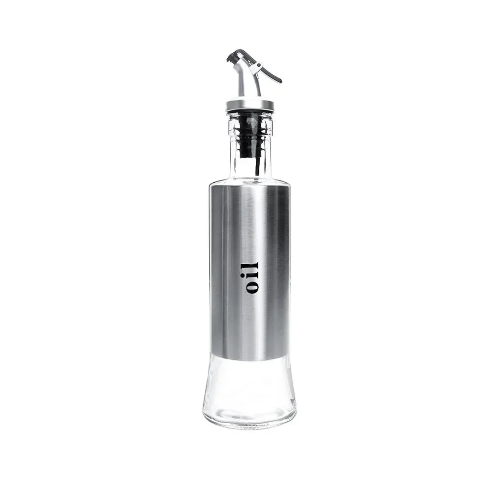 Stainless Steel Oil Bottle No-drip Bottles Soy Cruet Sauce Vinegar Condiment Dispenser Sturdy Seasoning Jars Kitchen Accessories