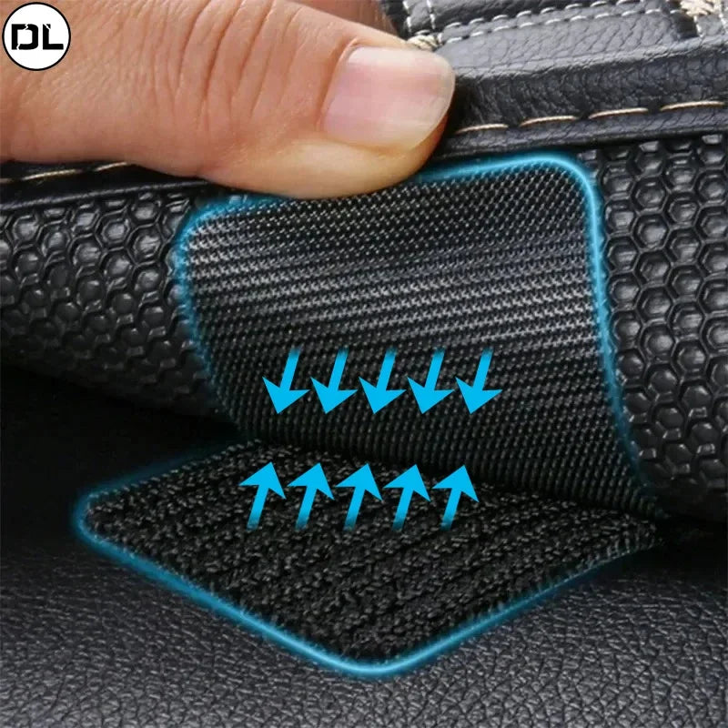 Universal Car Carpet Mat Fixing Stickers Foot Pad Self- Adhesive Tape Car Floor Mat Anti-slip Fixed Tape Sticker 5/10pcs