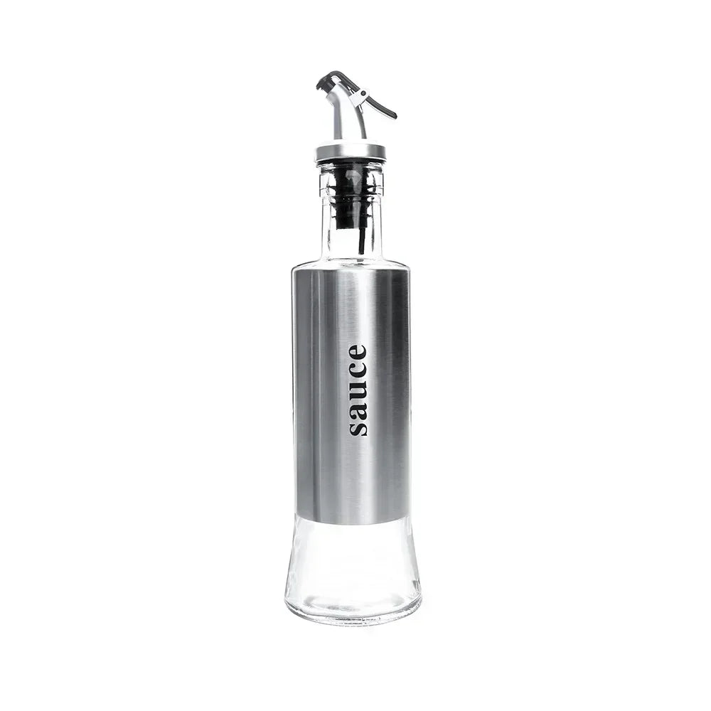 Stainless Steel Oil Bottle No-drip Bottles Soy Cruet Sauce Vinegar Condiment Dispenser Sturdy Seasoning Jars Kitchen Accessories