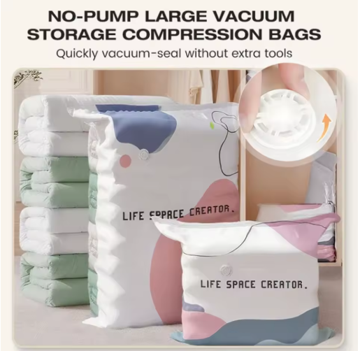 Reusable Hand-Press Vacuum Bag