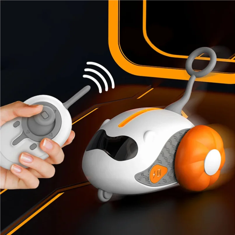 Cat Toy Ball Automatic Rolling Smart Cat Toy Car Interactive car remote control electric Car Indoor Pet Kitten Supplies