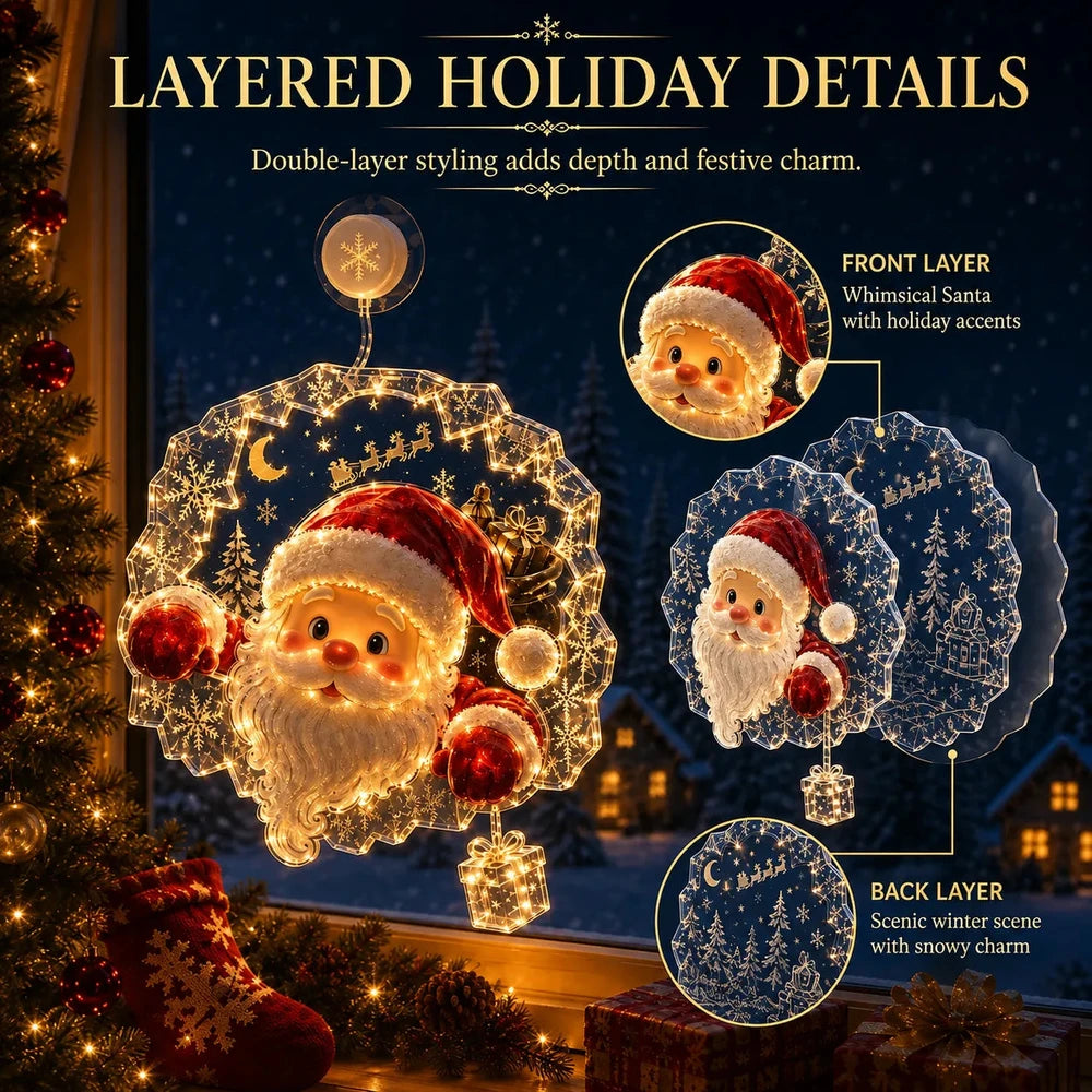 Lighted Christmas Window Decoration