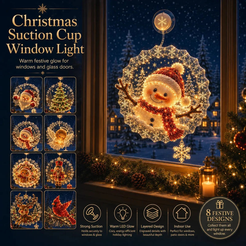 Lighted Christmas Window Decoration